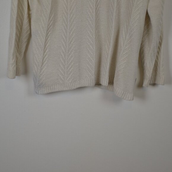 Orvis Women XL Long Sleeve Pullover Soft Stretch Textured Knit Crew Neck Sweater - Picture 2 of 10